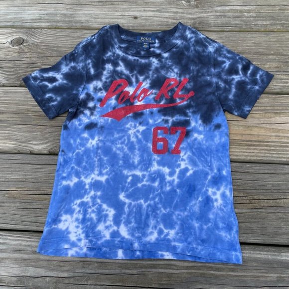 Polo Ralph Lauren Kids Boys Tee Crew Neck T Shirt Blue Top Size 4 Polo RL 67 - Picture 10 of 10